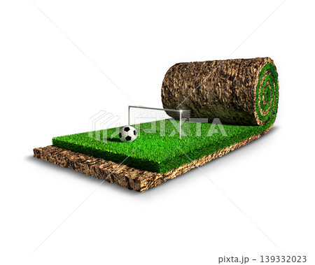 Surreal soccer concept 139332023