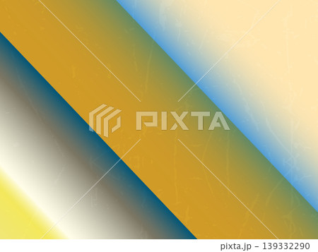 Abstract diagonal geometric background featuring gold and blue stripes with worn out texture. 139332290