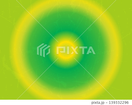 Abstract green radial gradient background with yellow center and subtle texture for designs. 139332296