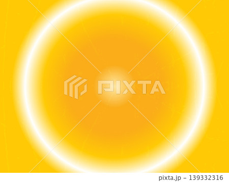 Bright yellow radial gradient background with white circle halo light effect for wallpaper. 139332316