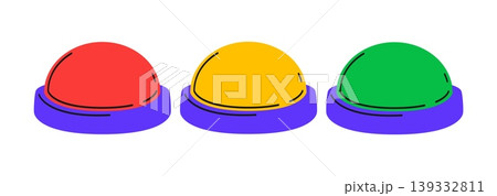 Slot machine button casino fortune Y2K groovy sticker or retro symbol. Casino fortune Y2K vector patch, Vegas game luck tag. One armed bandit sticker with slot machine red, yellow and green buttons 139332811