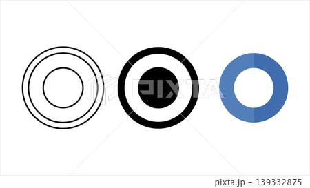 Radio button selection and interface toggle icon set with circular choice symbols in outline solid black and colorful design styles isolated on white background Radio button selection and interface toggle icon set with circular choice symbols in outline solid black and colorful design styles isolated on white background 139332875