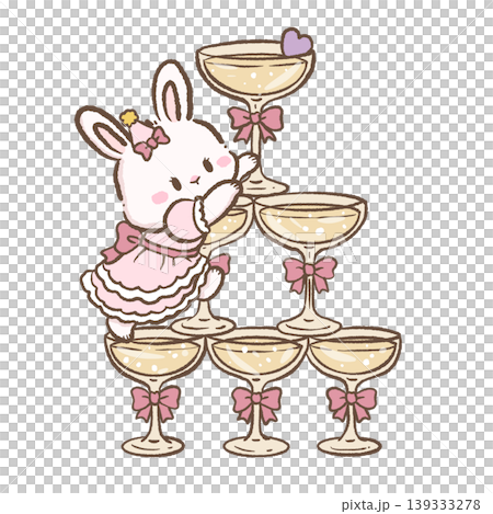 Kawaii Bunny Champagne Tower Clipart Cute Bunny Celebrating With Champagne Glass Tower Party Illustration Kawaii Bunny Champagne Tower Clipart Cute Bunny Celebrating With Champagne Glass Tower Party Illustration 139333278