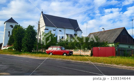 The 16th-century Catholic Church of the Holy Trinity in the Belarusian agro-town of Chernavchitsy, Brest The 16th-century Catholic Church of the Holy Trinity in the Belarusian agro-town of Chernavchitsy, Brest 139334644