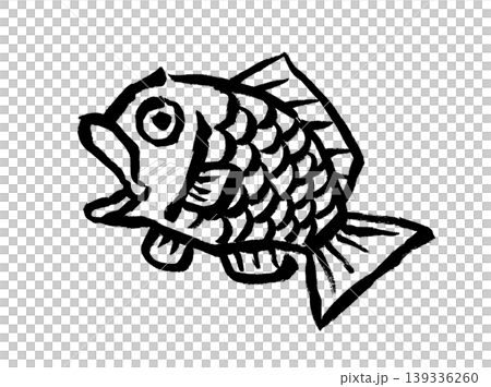 A brush-painted illustration of a sea bream A brush-painted illustration of a sea bream 139336260