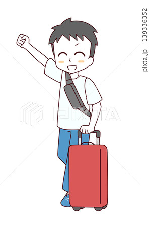 旅行に出かける男子のイラスト 旅行に出かける男子のイラスト 139336352