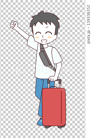 旅行に出かける男子のイラスト 旅行に出かける男子のイラスト 139336352
