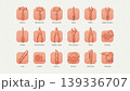 Pumpkin Icons Collection in Flat Minimal Vector Illustration Style 139336707