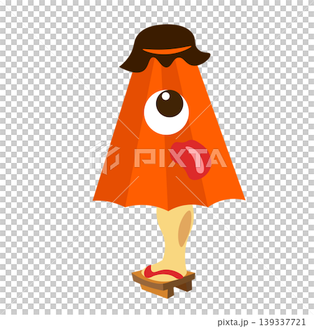 かわいい、傘おばけのベクターイラスト かわいい、傘おばけのベクターイラスト 139337721