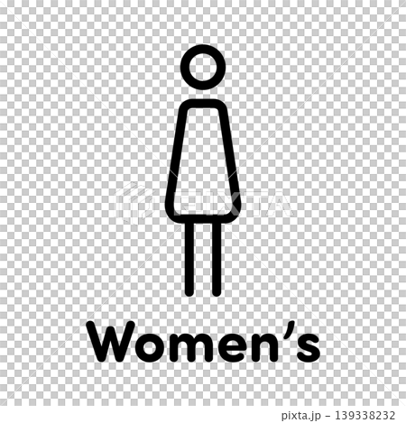 女廁的簡易線條圖 139338232