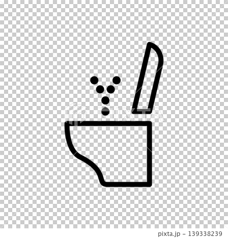 A simple line drawing pictogram of a Western-style toilet with a bidet function, viewed from the side. A simple line drawing pictogram of a Western-style toilet with a bidet function, viewed from the side. 139338239
