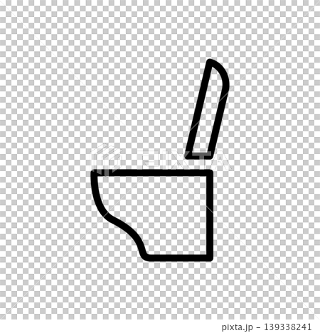 横向きの洋式トイレのシンプルな線画ピクトグラム 横向きの洋式トイレのシンプルな線画ピクトグラム 139338241