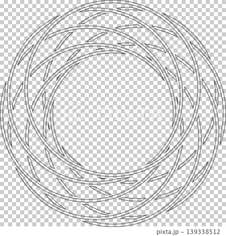 Circle line overlapping geometry pattern. Elements in technology 139338512