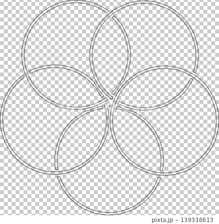Circle line overlapping geometry pattern. Elements in technology 139338613