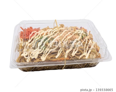 パック焼きそば(パック閉)輪ゴム、マヨネーズ付き パック焼きそば(パック閉)輪ゴム、マヨネーズ付き 139338665