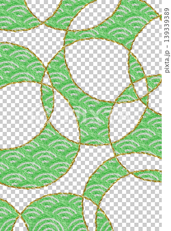 【日式青海波(波浪紋)背景裝飾(直式)】手工刺繡插畫素材 【日式青海波(波浪紋)背景裝飾(直式)】手工刺繡插畫素材 139339389