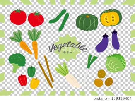 色々な野菜のイラストセット_01 139339404