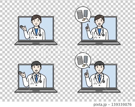 Doctors doing online medical care 139339876