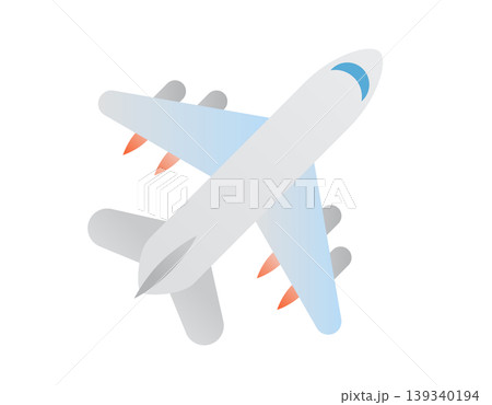 Modern jet airplane with sleek design and vibrant orange engines in flight Modern jet airplane with sleek design and vibrant orange engines in flight 139340194