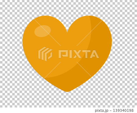 A simple, glossy orange heart symbol with a subtle gradient and highlight A simple, glossy orange heart symbol with a subtle gradient and highlight 139340198