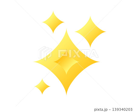 Bright gradient yellow blinking starbursts with gradient effect 139340203