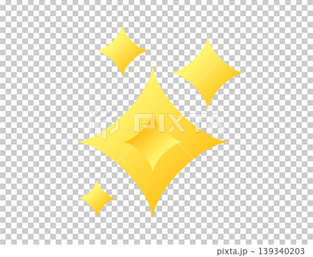 Bright gradient yellow blinking starbursts with gradient effect 139340203