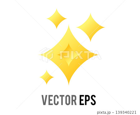 Bright gradient yellow blinking starbursts with gradient effect 139340221