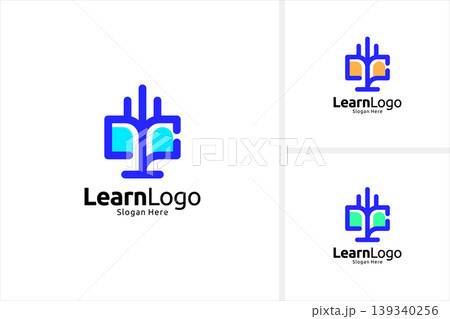 Learning logo design. Creative book logo concept. Education logo design template 139340256