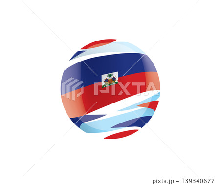 The Haitian flag in an abstract sphere The Haitian flag in an abstract sphere 139340677