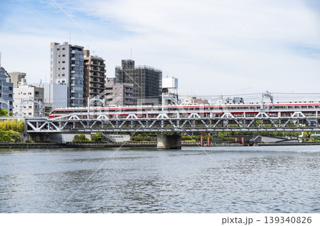 隅田川リバーテラスからの風景 隅田川リバーテラスからの風景 139340826