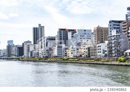 隅田川リバーテラスからの風景 隅田川リバーテラスからの風景 139340862