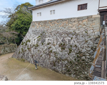 滋賀県彦根市の彦根城内にある天秤櫓西側の石垣 滋賀県彦根市の彦根城内にある天秤櫓西側の石垣 139341573