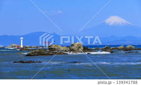 真名瀬海岸から見た富士山 139341788