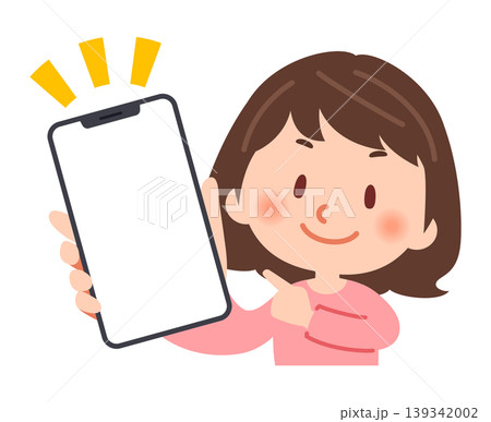 スマホを持つ若い女性 139342002