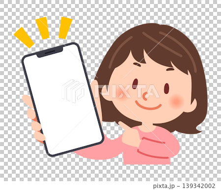 スマホを持つ若い女性 139342002