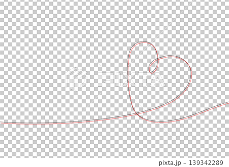 一筆書きのハートライン ミニマルでおしゃれな連続線イラスト 一筆書き 一筆書きのハートライン ミニマルでおしゃれな連続線イラスト 一筆書き 139342289