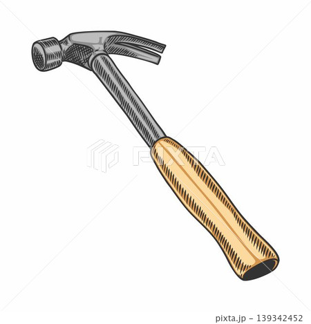 A Hand Drawn Claw Hammer Vector Illustration A Hand Drawn Claw Hammer Vector Illustration 139342452