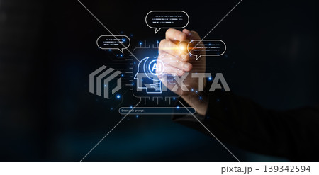 AI Prompt Engineering Interface with Neural Chip and Virtual Chatbot. Corpus 139342594