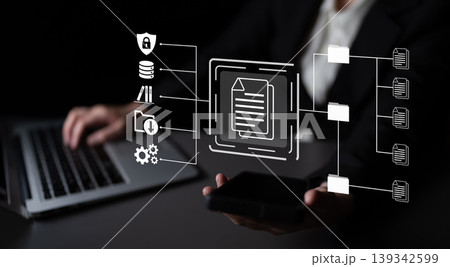 Document security and folder network management system concept Parse 139342599