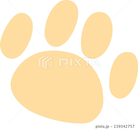 足跡 犬 とのこ色 足跡 犬 とのこ色 139342757