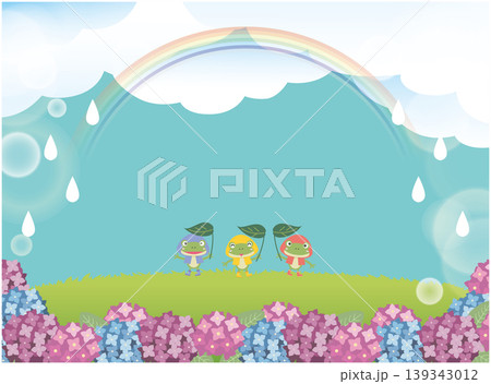 夏の梅雨背景 139343012