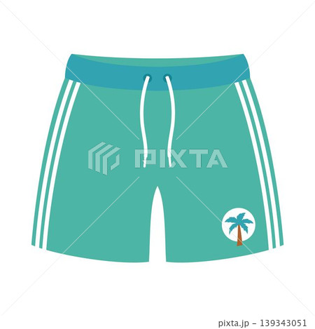 beach shorts with white stripes isolated beach shorts with white stripes isolated 139343051