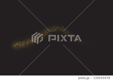 Abstract vector with golden glitter wave. 139343478