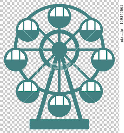 Illustration of a Ferris wheel, a popular attraction at amusement parks and theme parks. Illustration of a Ferris wheel, a popular attraction at amusement parks and theme parks. 139343663