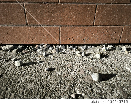 Terracotta and gravel construction site texture Terracotta and gravel construction site texture 139343716