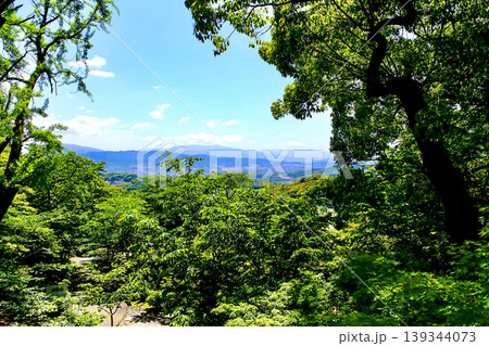 【福岡】初夏の太宰府　竈門神社の展望舞台からの眺め 139344073