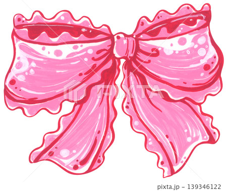 Coquette pink bow ribbon illustration, Hand drawn elegant frame border, feminine fashion accessory, cute vintage decoration Coquette pink bow ribbon illustration, Hand drawn elegant frame border, feminine fashion accessory, cute vintage decoration 139346122