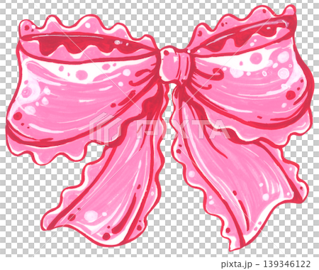 Coquette pink bow ribbon illustration, Hand drawn elegant frame border, feminine fashion accessory, cute vintage decoration Coquette pink bow ribbon illustration, Hand drawn elegant frame border, feminine fashion accessory, cute vintage decoration 139346122