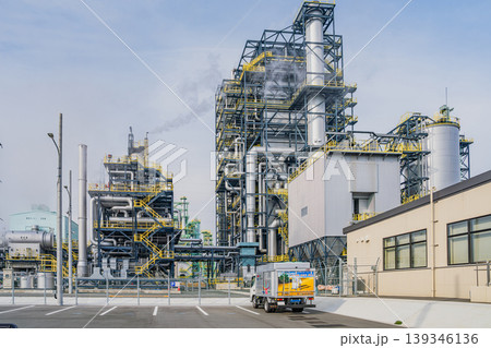 田原市のバイオマス発電所の風景(愛知県) 田原市のバイオマス発電所の風景(愛知県) 139346136