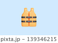 Orange Life Jacket. 3D Rendering. 139346215